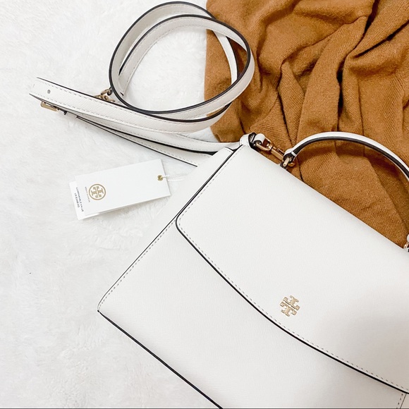 Tory Burch White Leather Purse Satchel - Picture 1 of 6